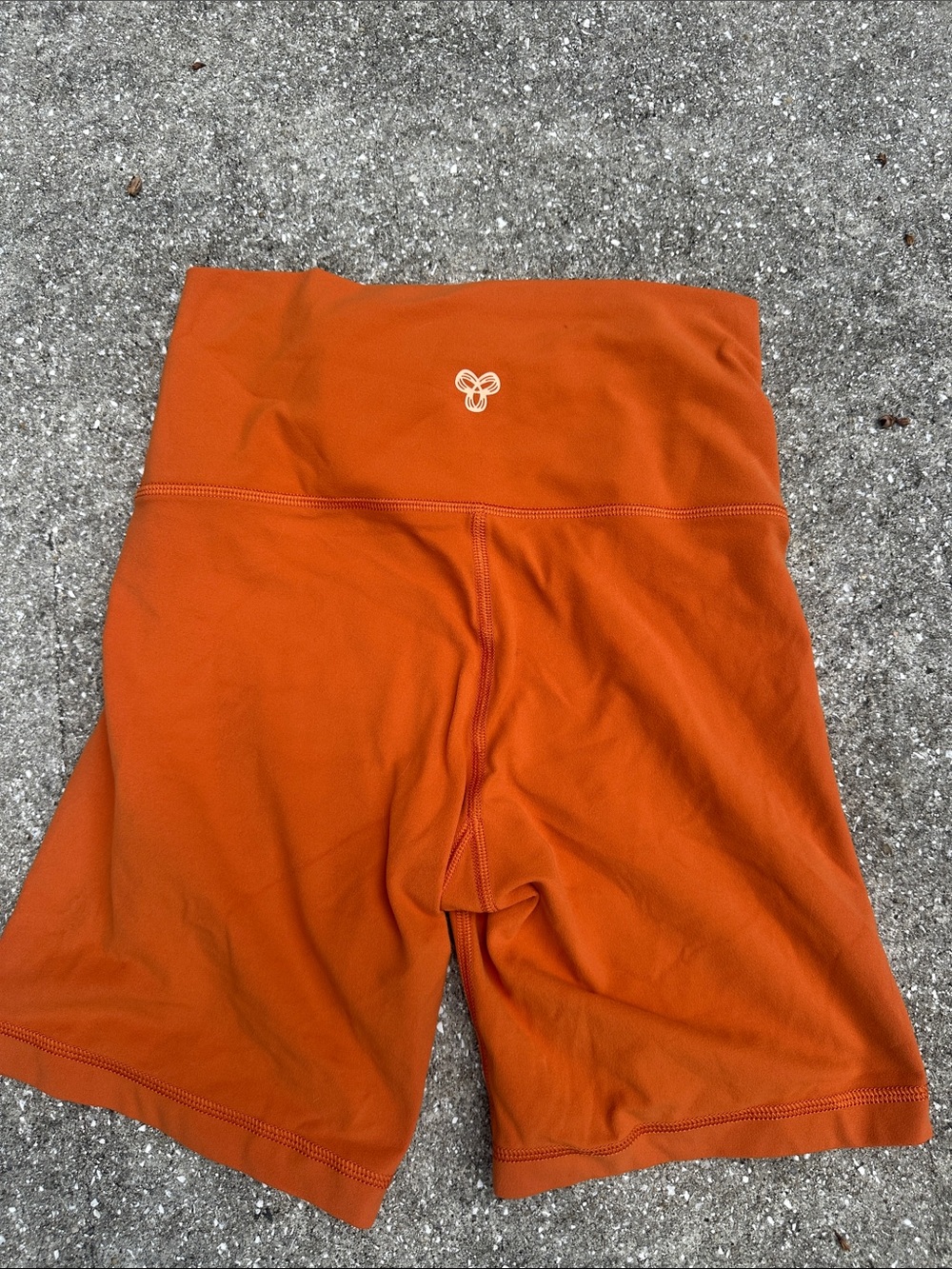 Aritzia Burnt Orange High-Waist Bike Shorts